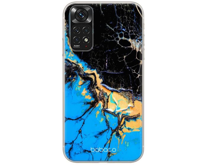 Babaco Abstract Silicone Case (BPCABS13398) Θήκη Σιλικόνης 023 Marble Black / Blue (Xiaomi Redmi Note 11 / 11S 4G)