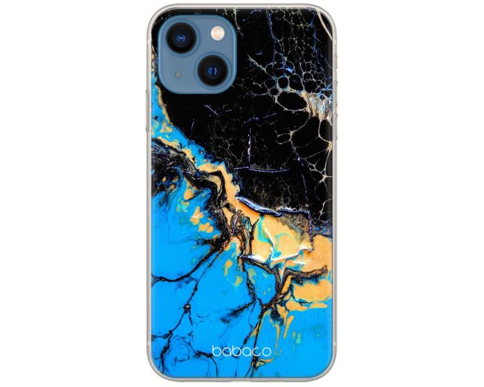 Babaco Abstract Silicone Case (BPCABS13360) Θήκη Σιλικόνης 023 Marble Black / Blue (iPhone 13 Mini)
