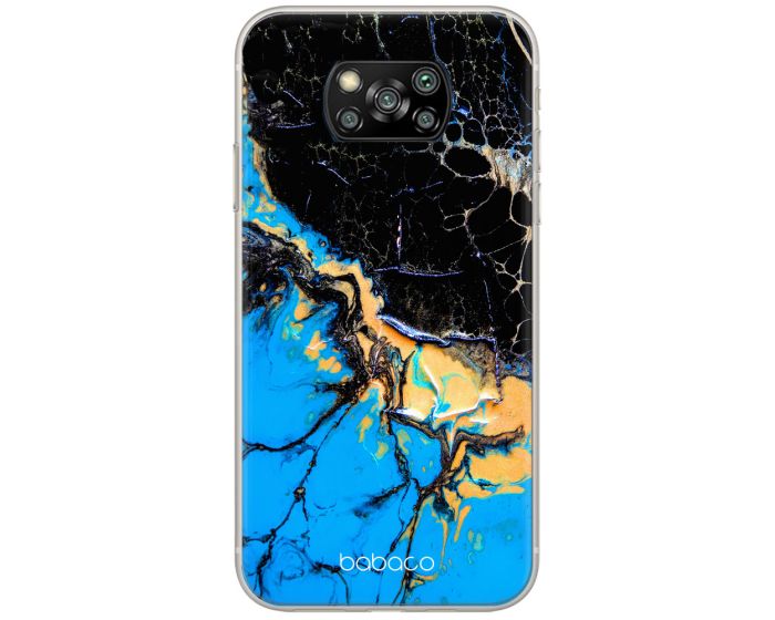 Babaco Abstract Silicone Case (BPCABS13348) Θήκη Σιλικόνης 023 Marble Black / Blue (Xiaomi Poco X3 NFC / X3 Pro)