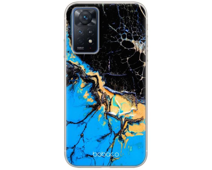 Babaco Abstract Silicone Case (BPCABS13371) Θήκη Σιλικόνης 023 Marble Black / Blue (Xiaomi 11T / 11T Pro)
