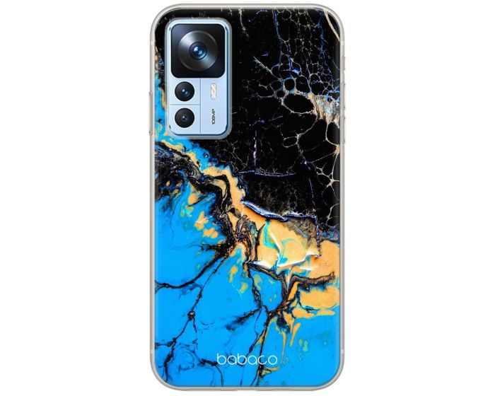 Babaco Abstract Silicone Case (BPCABS13399) Θήκη Σιλικόνης 023 Marble Black / Blue (Xiaomi 12T / 12T Pro)