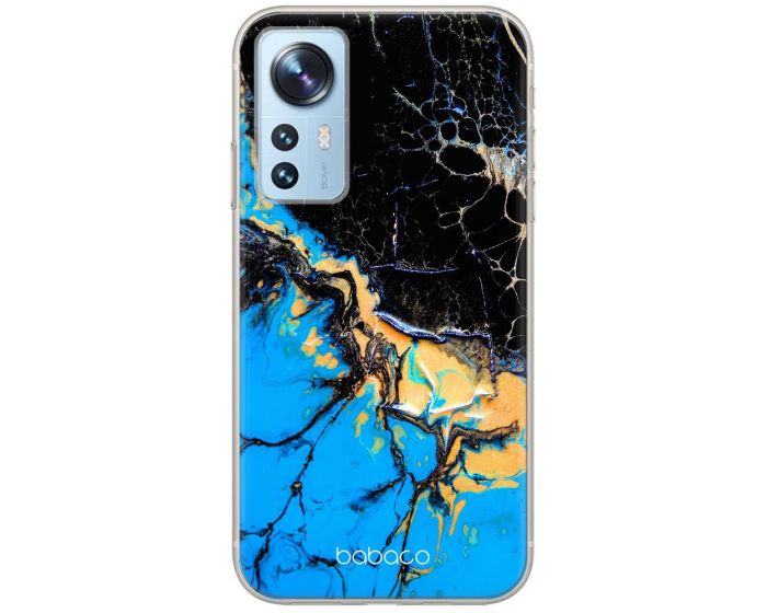 Babaco Abstract Silicone Case (BPCABS13394) Θήκη Σιλικόνης 023 Marble Black / Blue (Xiaomi 12 / 12X)