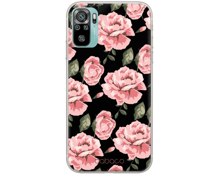 Babaco Flower Silicone Case (BPCFLOW7671) Θήκη Σιλικόνης Black (Xiaomi Redmi Note 10 / 10S / Poco M5s)