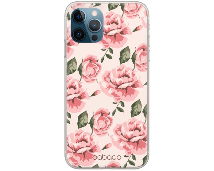 Babaco Flower Silicone Case (BPCFLOW6027) Θήκη Σιλικόνης Light Pink (iPhone 12 / 12 Pro)