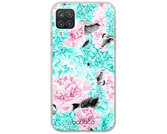 Babaco Flowers Silicone Case (BPCFLOW25151) Θήκη Σιλικόνης 003 Pink / Mint (Samsung Galaxy A12 / M12)