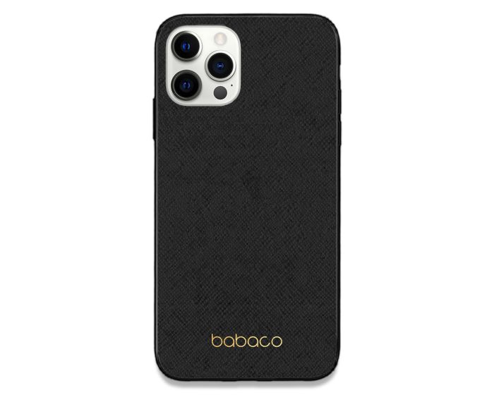 Babaco Premium PU Leather (BPCCLAS308) Σκληρή Θήκη Black / Gold (iPhone 12 Pro Max)