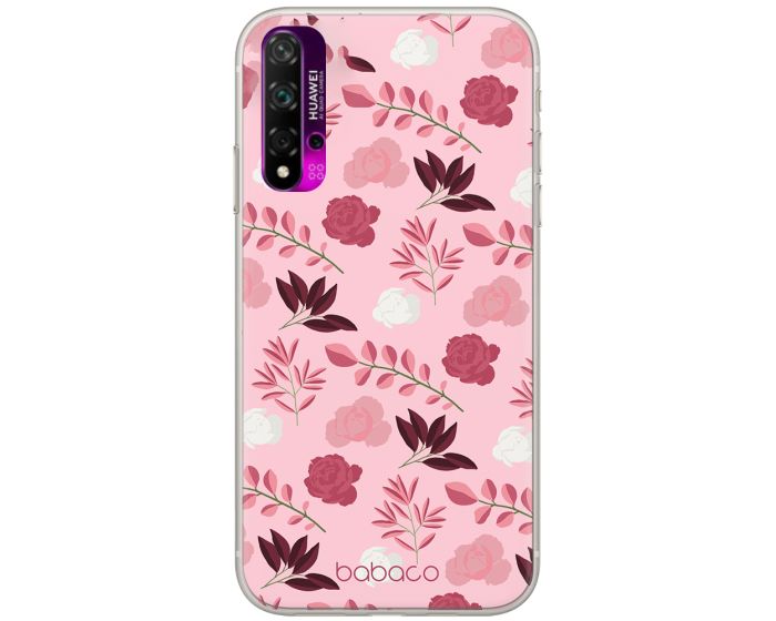 Babaco Flowers Silicone Case (BPCFLOW19535) Θήκη Σιλικόνης 020 Light Pink (Huawei Nova 5T / Honor 20)