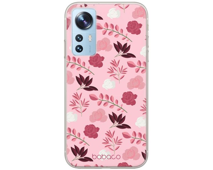 Babaco Flowers Silicone Case (BPCFLOW19693) Θήκη Σιλικόνης 020 Light Pink (Xiaomi 12 / 12X)