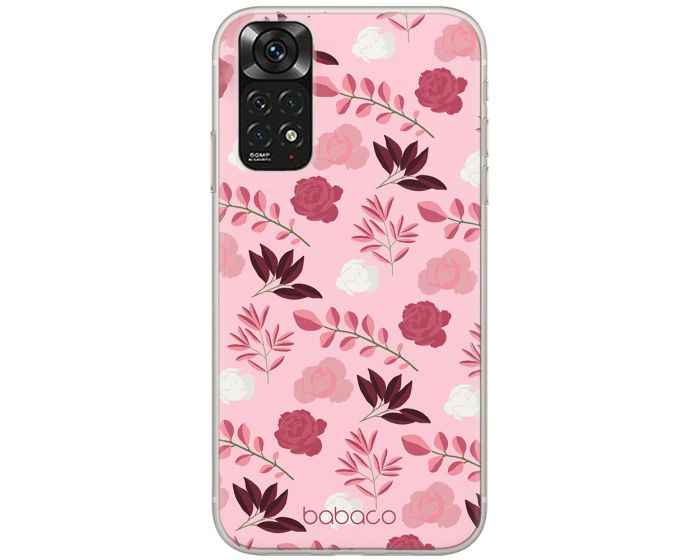 Babaco Flowers Silicone Case (BPCFLOW19697) Θήκη Σιλικόνης 020 Light Pink (Xiaomi Redmi Note 11 / 11S 4G)