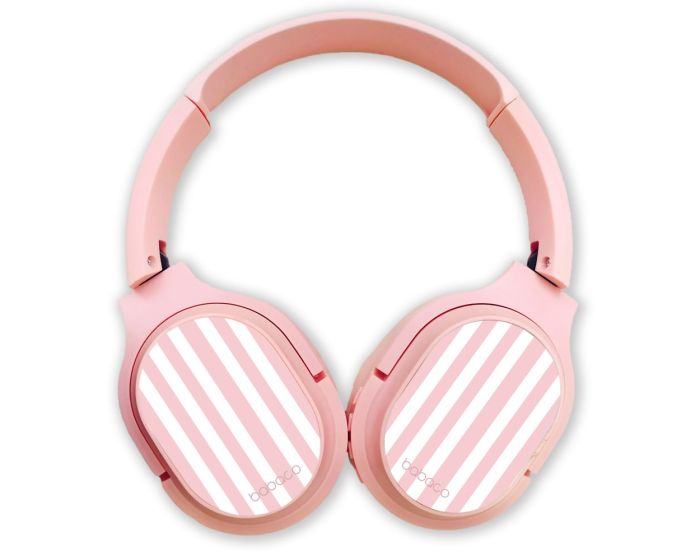 Babaco Stripes Wireless Bluetooth Headphones (BHPWSTRIP001) Ασύρματα Ακουστικά - 001 Pink