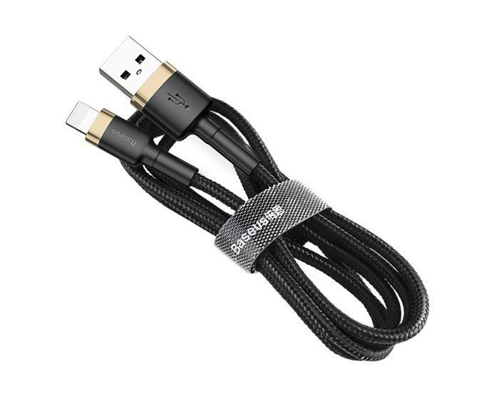 Baseus Cafule Braided Καλώδιο Φόρτισης (CALKLF-CV1) 1.5A Lightning 2m Black / Gold
