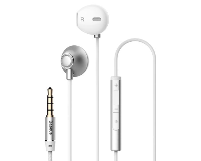 Baseus Encok H06 Lateral In-Ear Earbuds (NGH06-0S) Ακουστικά με Ενσωματωμένο Μικρόφωνο - Silver