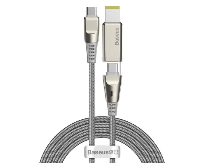 Baseus Flash Charging Cable Καλώδιο Φόρτισης (CA1T2-B0G) 100W 5A Type-C - to Type-C / Lenovo 2m - Gray