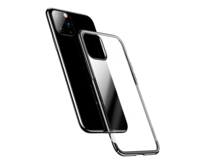 Baseus Glitter Hard Slim Case Transparent / Black (iPhone 11 Pro)