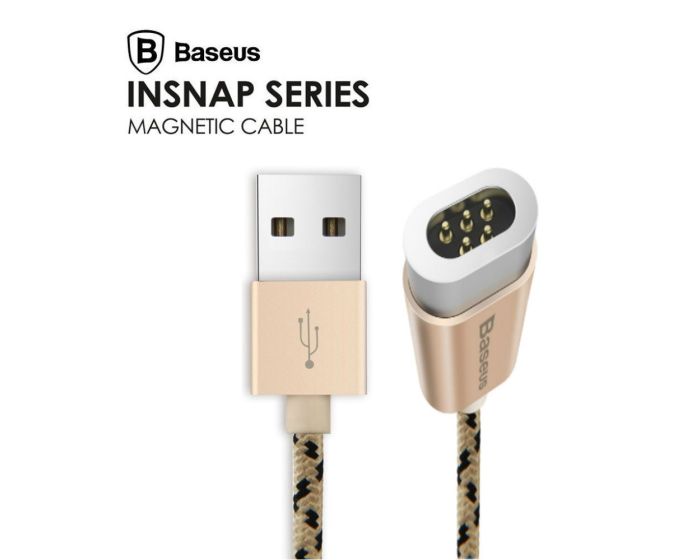 Baseus Insnap Series Magnetic Premium Καλώδιο Γρήγορης Φόρτισης 1 Μέτρου χωρίς μαγνητικό βύσμα - Gold