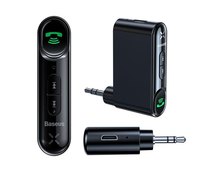 Baseus Qiyin Bluetooth AUX Audio Receiver (WXQY-01) Αντάπτορας Mini Jack - Black