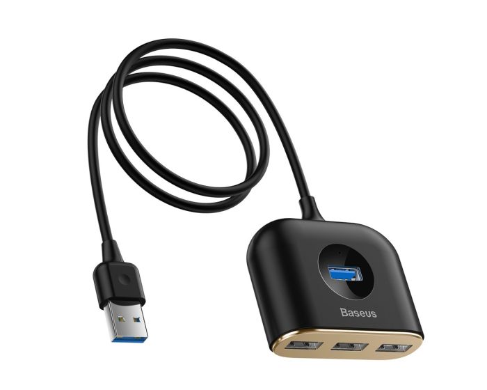Baseus Square Round 4in1 USB Hub USB3.0 to 3xUSB 2.0 / 1xUSB 3.0 (CAHUB-AY01) 1m Black