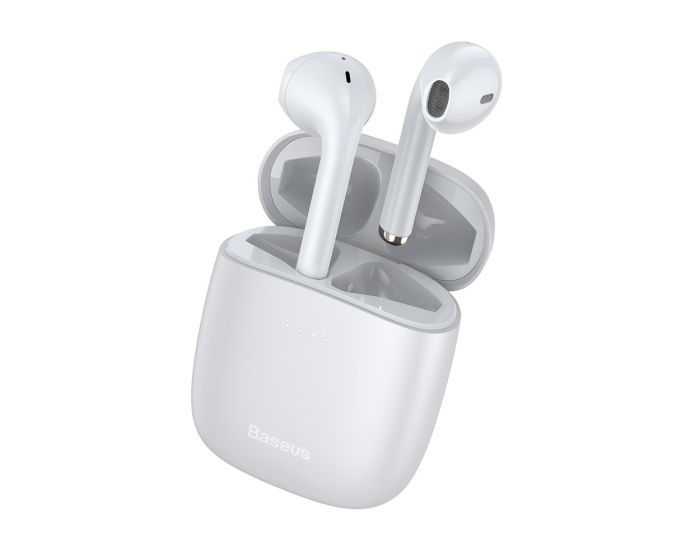 Baseus W04 TWS (NGW04-02) Wireless Bluetooth Stereo Earbuds with Charging Box - White