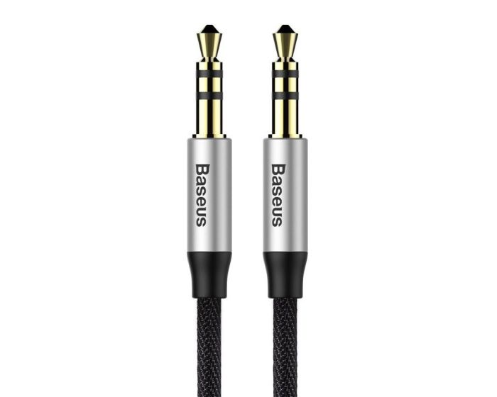 Baseus Yiven M30 Audio Cable Mini Jack 3.5mm AUX (CAM30-BS1) Καλώδιο 1m Silver