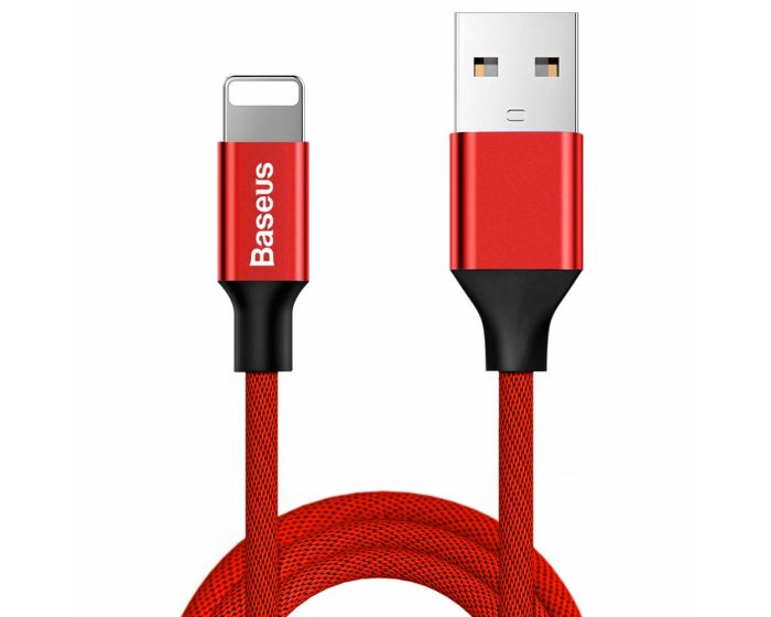 Baseus Yiven Braided Charge & Data Sync Cable 2A USB to Lightning 1.8m Red
