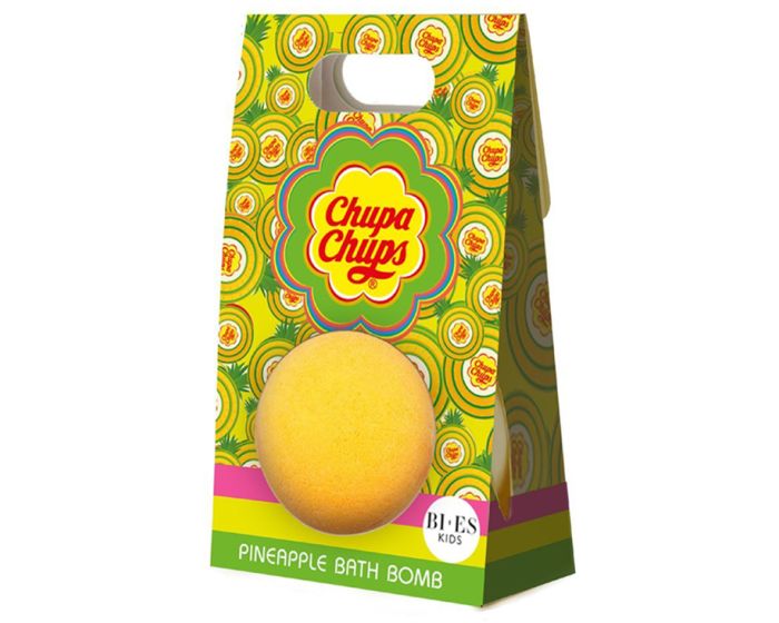 Bi-Es Kids Chupa Chups Bath Bomb Pineapple Bag 165g Αφρόλουτρο με Άρωμα Ανανά - Yellow
