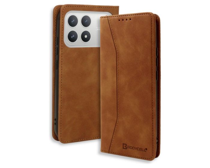 Bodycell Book Case Pu Leather Xiaomi Poco F8 Pro 5G Brown - MD03253