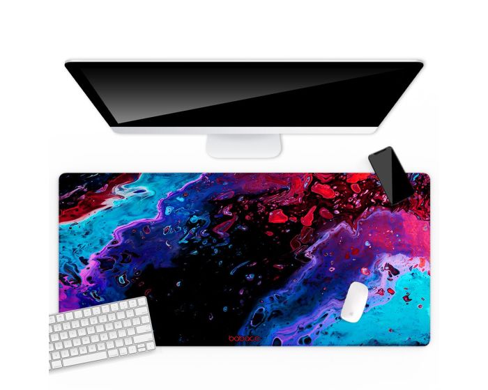 Babaco Abstract Desk Mat (BDPABSTRAKT081) Αντιολισθητικό Mouse Pad 800x400mm - 016 Marble Blue / Red / Purple