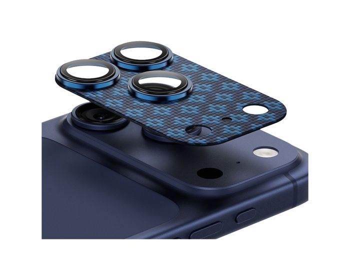 Benks Tempered Glass Armor Warrior Lens Prοtector for Camera Island (BE70) ArmorGrid Blue (iPhone 17 Pro Max) - MT84189