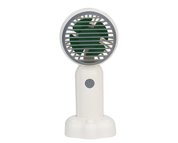BEST FOR Portable Mini Hand Fan Φορητό Ανεμιστηράκι με Βάση - White / Gray
