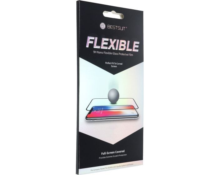 Bestsuit Flexible Hybrid Full Glue Αντιχαρακτικό Γυαλί Tempered Glass White (iPhone 7 / 8 / SE 2020 / 2022)