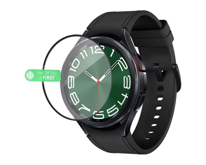 Bestsuit Flexible Hybrid Full Face Αντιχαρακτικό Γυαλί 5H Tempered Glass Black (Samsung Galaxy Watch 6 Classic 47mm) - MT81412