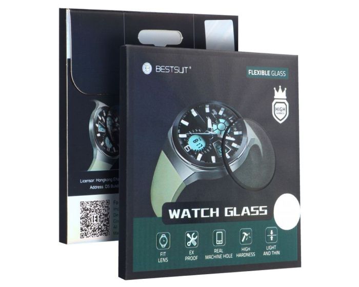Bestsuit Flexible Hybrid Full Face Αντιχαρακτικό Γυαλί 5H Tempered Glass Black (Samsung Galaxy Watch 8 40mm) - MT82457