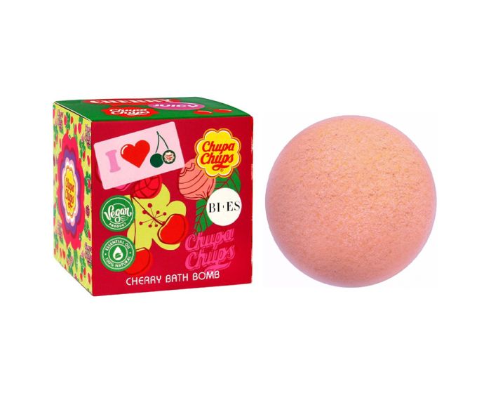 Bi-Es Kids Chupa Chups Bath Bomb Cherry Box 165g Αφρόλουτρο με Άρωμα Κερασιού - Pink

