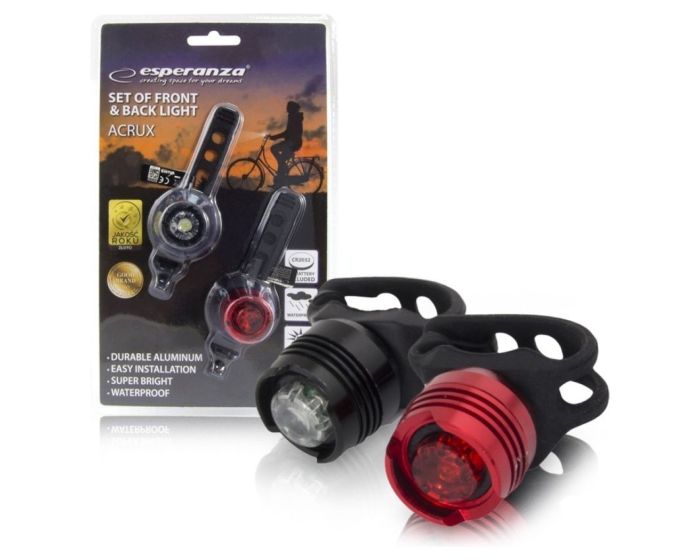 Esperanza EOT016 Acrux Bicycle Front & Back LED Lamp Σετ Φωτισμού Ποδηλάτου