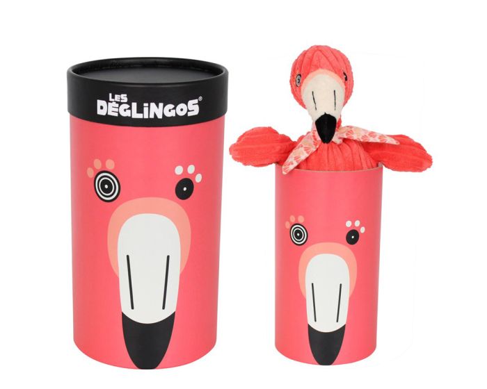 Les Deglingos Big Simply Βελούδινο Φλαμίνγκο σε Κουτί - Flamingos