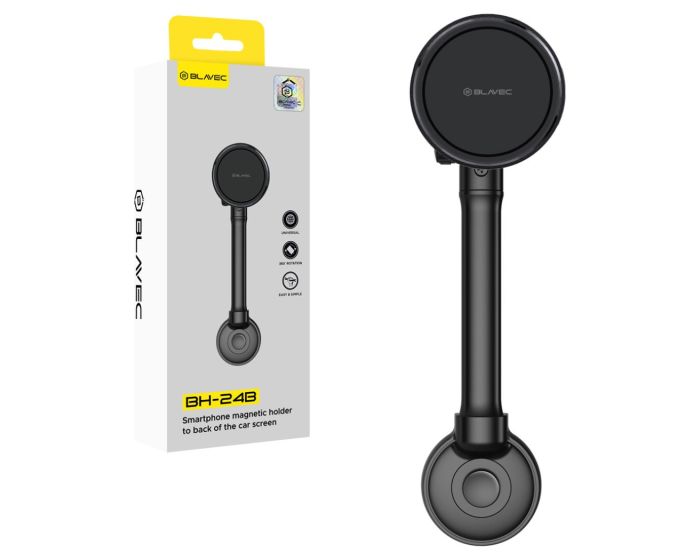 Blavec BH-24B MagSafe Magnetic Car Phone Holder for the Back of the Screen / Dashboard (BH24B-MBSB) Black - MT84648