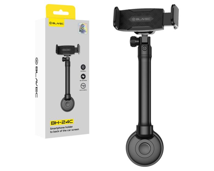 Blavec BH-24C Car Phone Holder for the Back of the Screen / Dashboard (BH24C-BSB) Black - MT84649