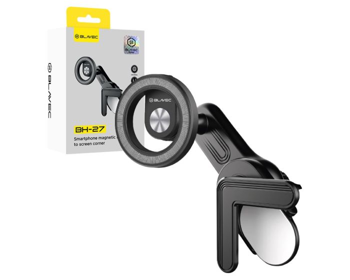 Blavec BH-27 MagSafe Magnetic Car Phone Holder for Screen Corners (BH27-MCB) Black - MT84650