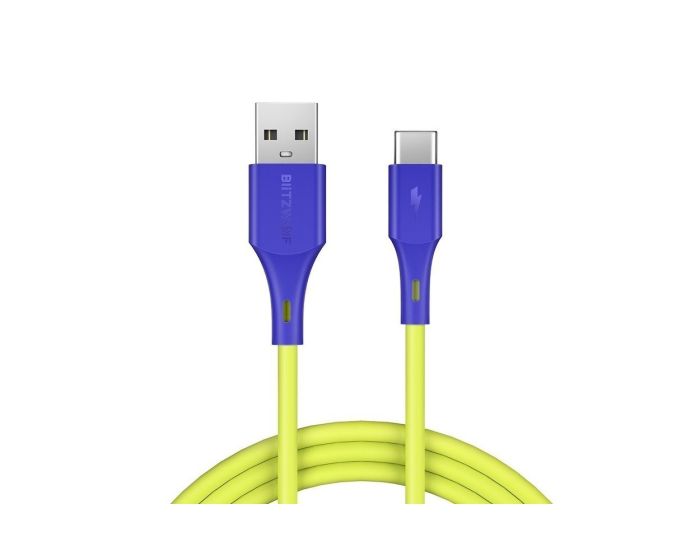 BlitzWolf BW-TC14 USB to Type-C Cable 3A 1m Καλώδιο - Green