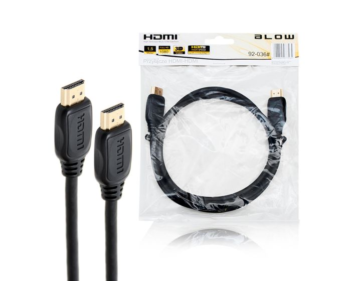 BLOW HDMI 1.4 High Speed Cable with Ethernet 1.5m - Καλώδιο Black