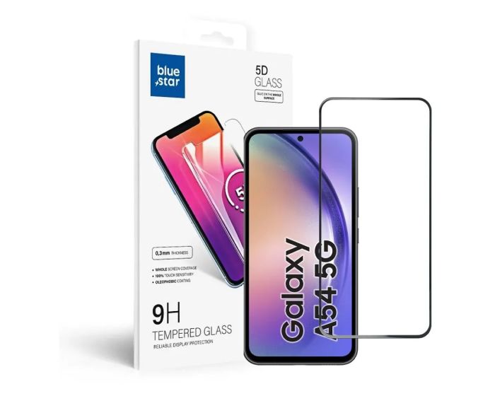 Blue Star Full Glue Full Face Case Friendly Black Αντιχαρακτικό Γυαλί 9H Tempered Glass (Samsung Galaxy A54 5G)