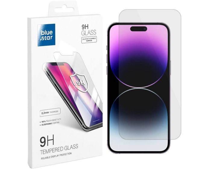 Blue Star Αντιχαρακτικό Γυάλινο Προστατευτικό 9Η Tempered Glass Screen Prοtector (iPhone 15 Pro Max) - MT71704