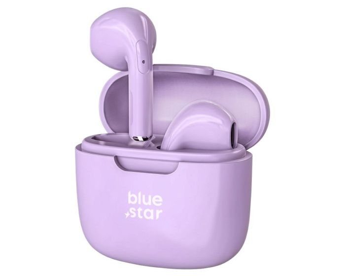 Blue Star FI7 TWS Wireless Bluetooth Stereo Earbuds - Purple - MT78434