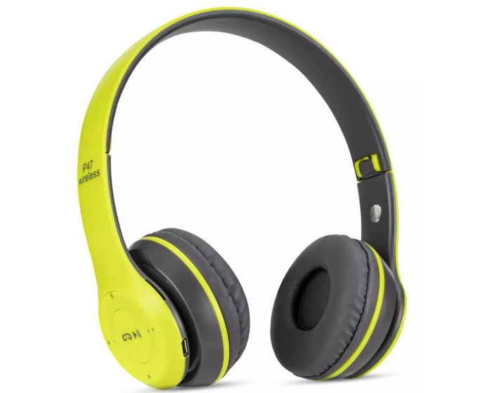 Bluetooth Wireless Headphones P47 4.2+EDR Ασύρματα Στερεοφωνικά Ακουστικά Green