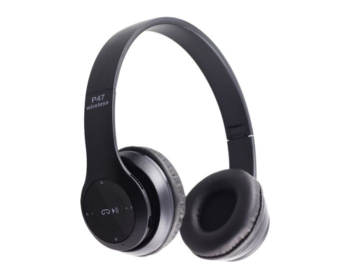 Bluetooth Wireless Headphones P47 4.2+EDR Ασύρματα Στερεοφωνικά Ακουστικά Black