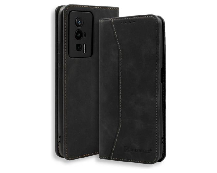 Bodycell Book Case Pu Leather Xiaomi Poco F5 Pro Black - MD01009