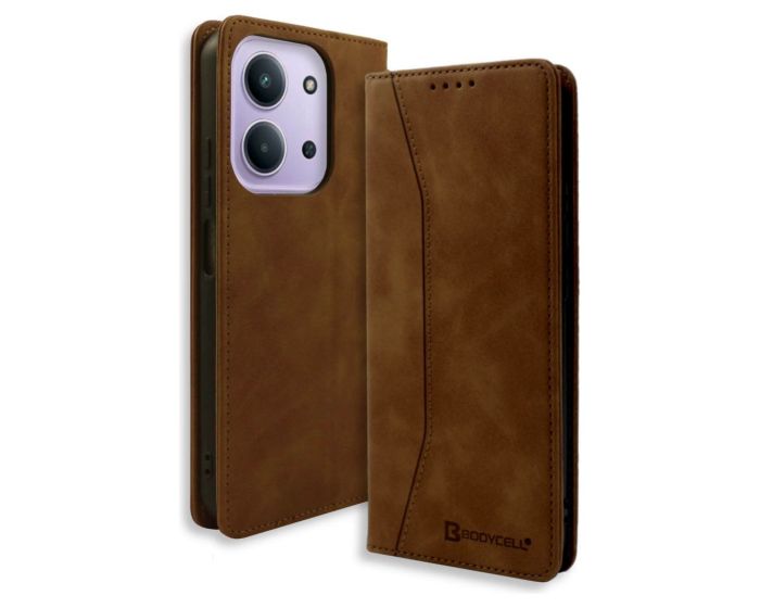 Bodycell Book Case Pu Leather Xiaomi Redmi 15C 5G Brown - MD03072