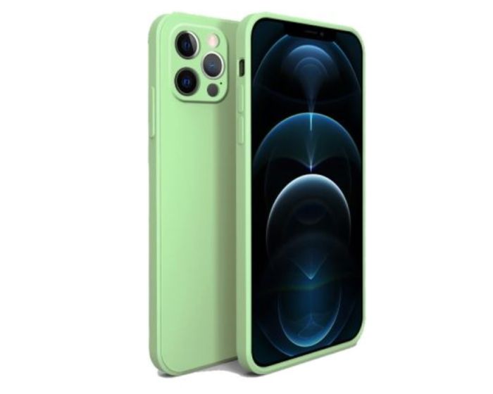 Bodycell Square Liquid Silicone Case - Light Green (iPhone 12 Pro Max)