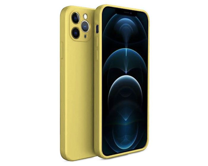 Bodycell Square Liquid Silicone Case - Yellow (iPhone 12 Pro)