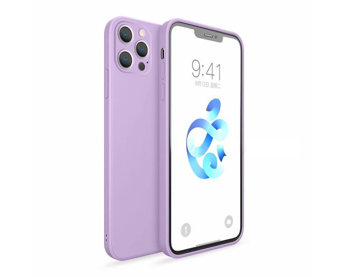 Bodycell Square Liquid Silicone Case - Light Violet (iPhone 13 Pro)